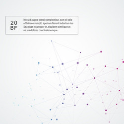 polygonal background with connect dots and lines vector image