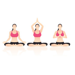 Yoga Poses Collection Vector Image
