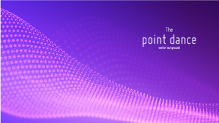 abstract violet particle wave points array vector image