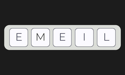 computer keyboard key with email vector image
