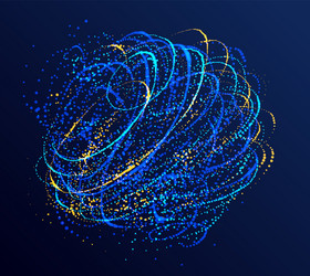 Dots particles flowing vortex abstract background vector