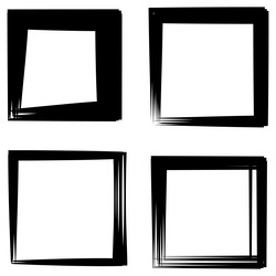 random square contour frame border element vector image