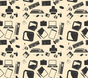 Retro computer background pattern vector