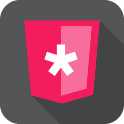 web development shield sign html5 vector image