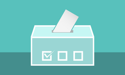 ballot box icon for app or website vector