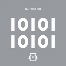 binary code concept - minimal icon vector image