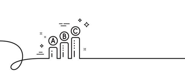 graph line icon column chart sign continuous vector image