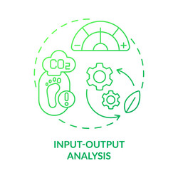 input output analysis green gradient concept icon vector image