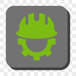 development hardhat rounded square button vector image