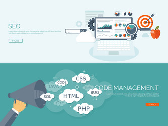 flat background coding vector