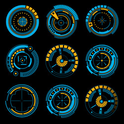 graphic touch user interface hud vector image