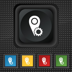 map pointer setting icon sign symbol squared vector image