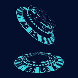 sci fi circle frame modern user interface element vector image
