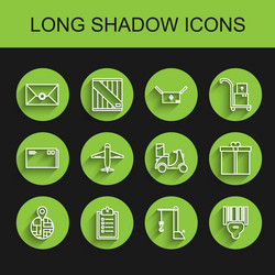 set line verification of delivery list clipboard vector image