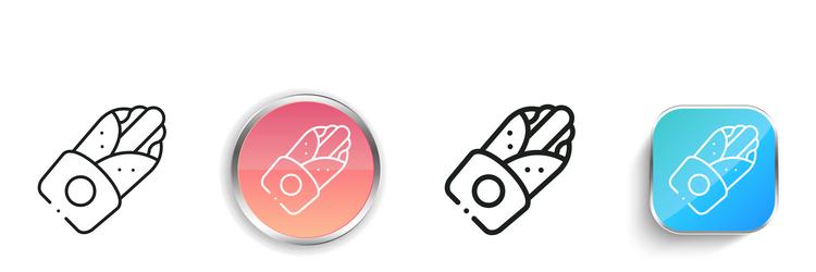 kebab icon thin linear regular and button style vector image