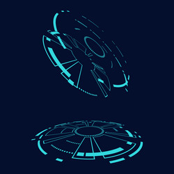 sci fi circle frame modern user interface element vector image