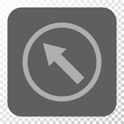 up-left rounded arrow square button vector image