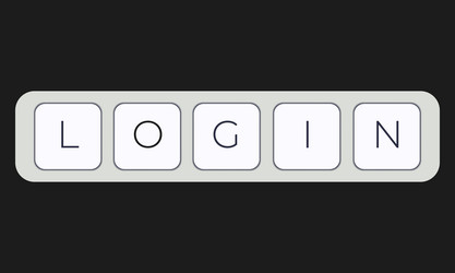 computer keyboard key with login vector image