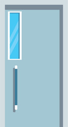 Hospital door isolated icon vector