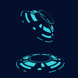 sci fi circle frame modern user interface element vector image