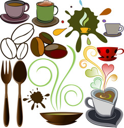 cups and spoons vector