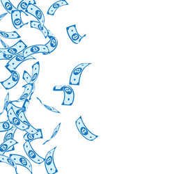 bitcoin internet currency notes falling floating vector image