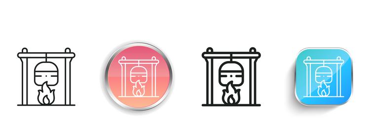 cooking icon thin linear regular and button style vector image