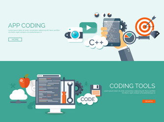 Flat background coding vector