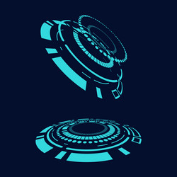 sci fi circle frame modern user interface element vector image