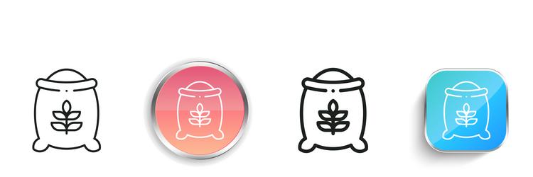 flour icon thin linear regular and button style vector image