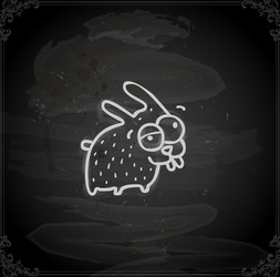 Hand drawn decapitated bunny Royalty Free Vector Image