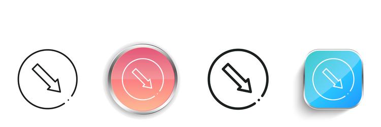 keep right icon thin linear regular and button vector image