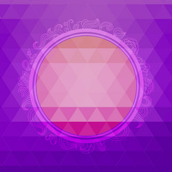 round design element on a triangular background vector image