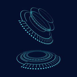 sci fi circle frame modern user interface element vector image