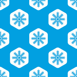 Snowflake hexagon pattern vector