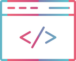 coding line gradient design vector image