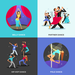 dance flat concept vector