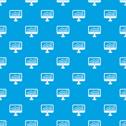 growth graph on the computer monitor pattern vector image