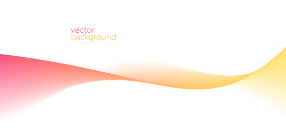 flowing color curve shape with soft gradient vector image