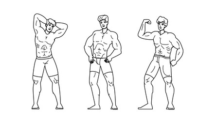 Bodybuilder Naked Gym Vector Images (over 260)