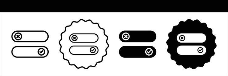 on off switch button slider toggle icon symbol vector image