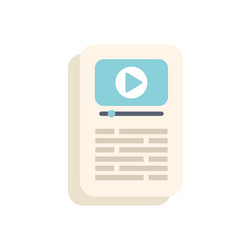 smartphone showing video player with play button vector image