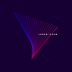 Abstract element with dynamic lines vector