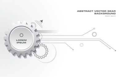 abstract gear background with lines in grey color vector image