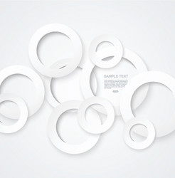 abstract geometric background with paper circles vector image