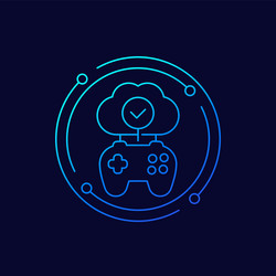 cloud gaming line icon vector