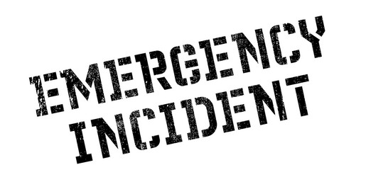 emergency incident rubber stamp vector