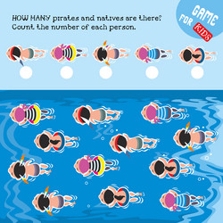 how many pirates and natives are there count vector image