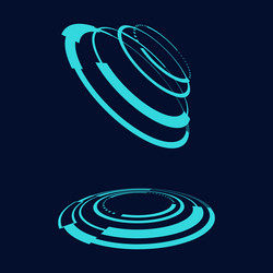 sci fi circle frame modern user interface element vector image