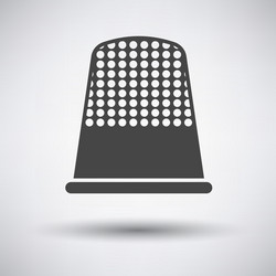 Thimble black icon tailor tool sewing symbol Vector Image